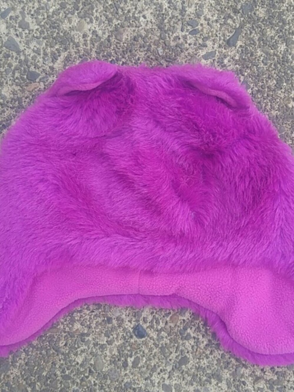 Cheshire Cat Unisex Lined Fuchsia Faux Fur with Ears Hat